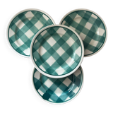 Service de 4 assiettes à carreaux