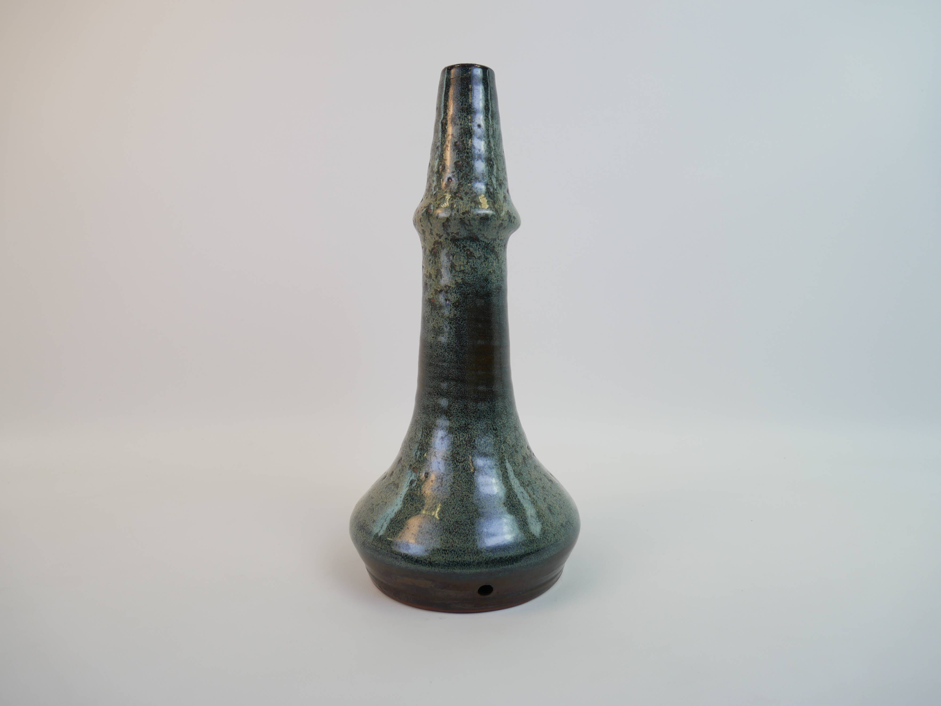 Large sea green ceramic lamp base