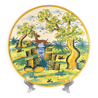 Antique polychrome plate from Talavera