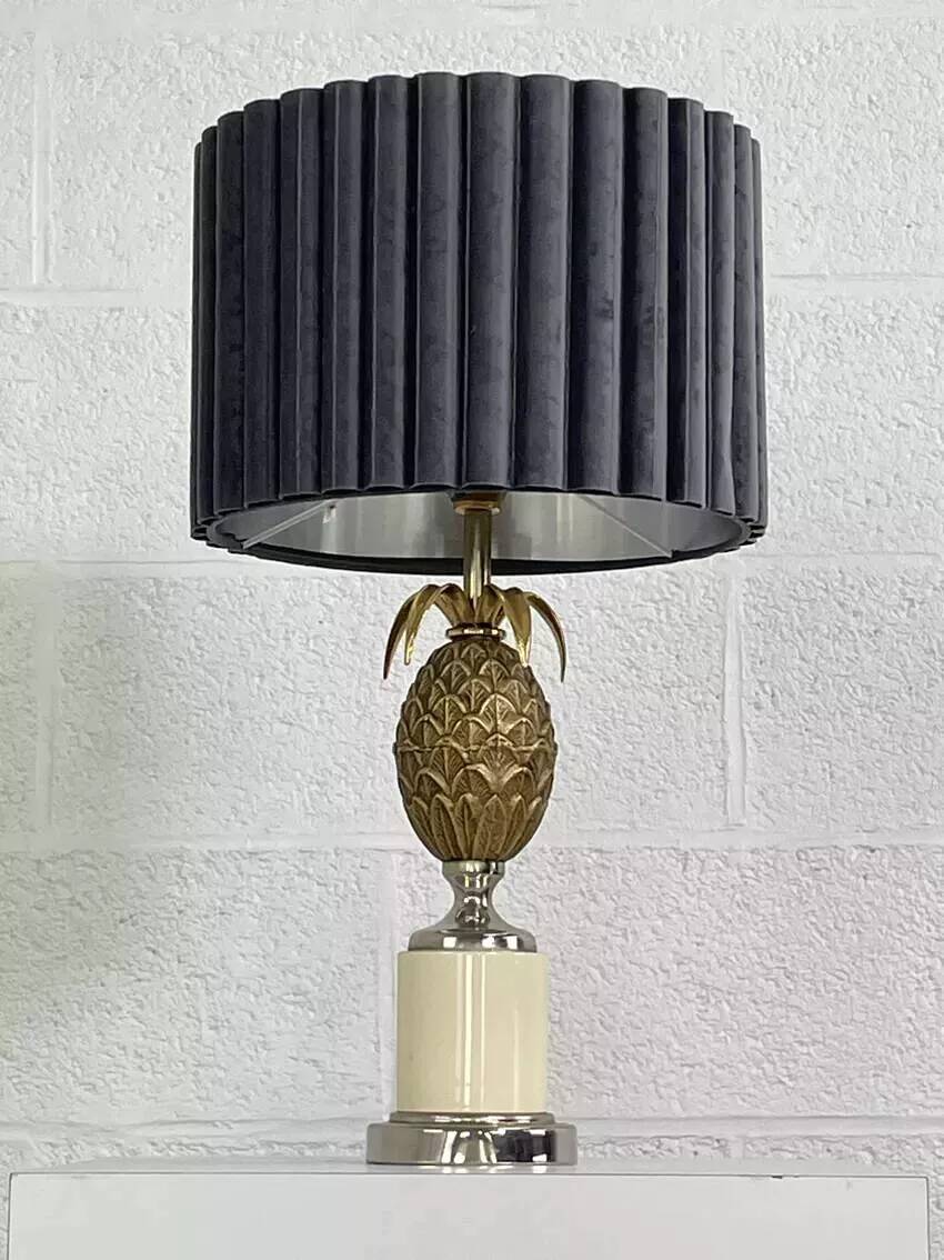 Vintage brass pineapple lamp