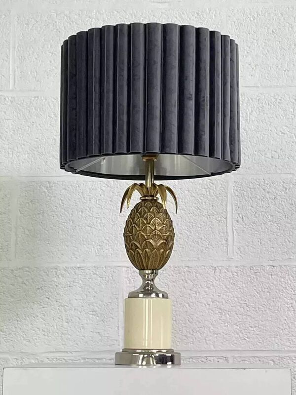 Lampe ananas en laiton vintage