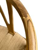 Chaise rétro en rotin avec cordon