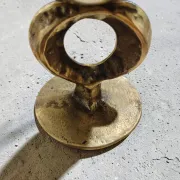 Vintage Brutalist Candle Holder in Solid Brass – Mid-Century Modern Design