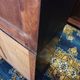 Vintage painted wooden bookshelf