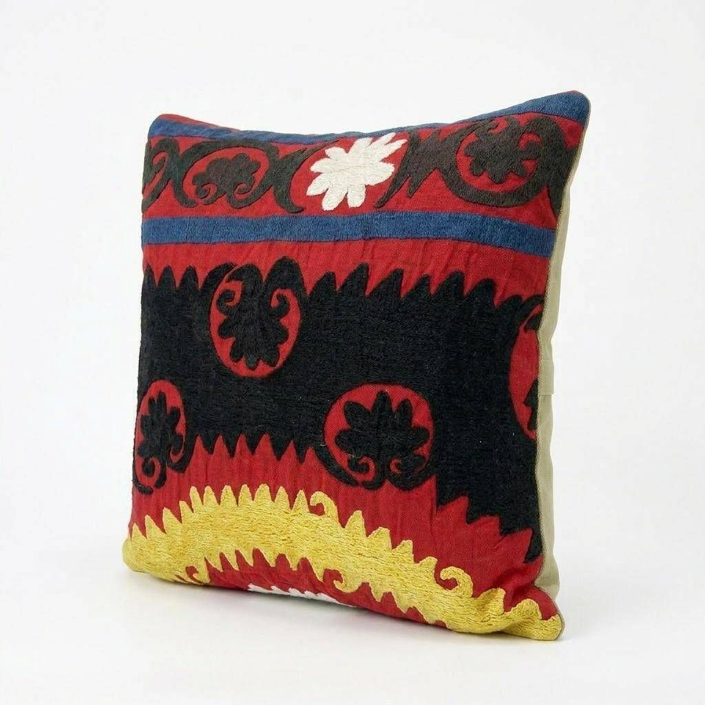 Vintage embroidered cushion cover 33x33 cm