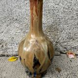 Small antique stoneware vase signed Jean Metenier