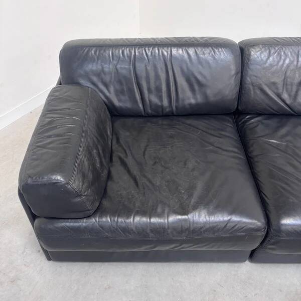 Canapé / lit de jour vintage des années 1980 dans le style de De Sede DS76