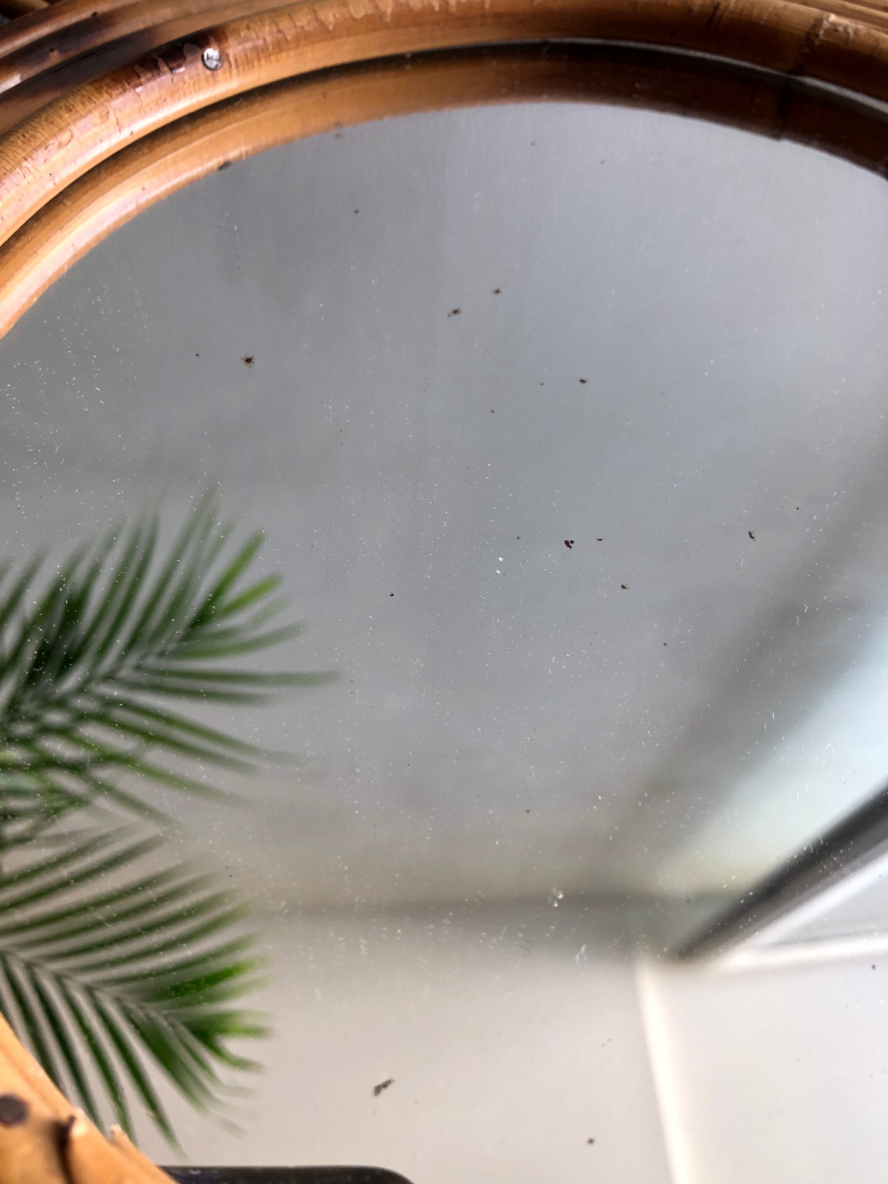 Mirror sun flower in rattan