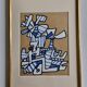 Silkscreen print after Jean Dubuffet, framed, 1970s, 23 x 32 cm
