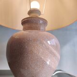 Pink ceramic ball lamp with lampshade