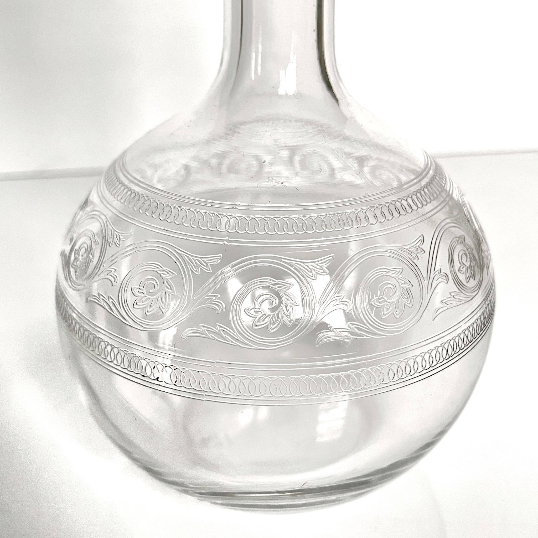 Carafe en cristal Baccarat | Modèle Athénienne | Style Art Nouveau