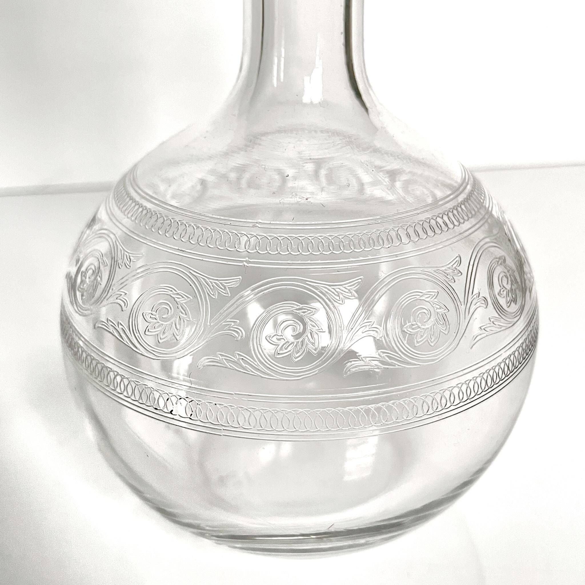 Baccarat crystal decanter | Athenian model | Art Nouveau style