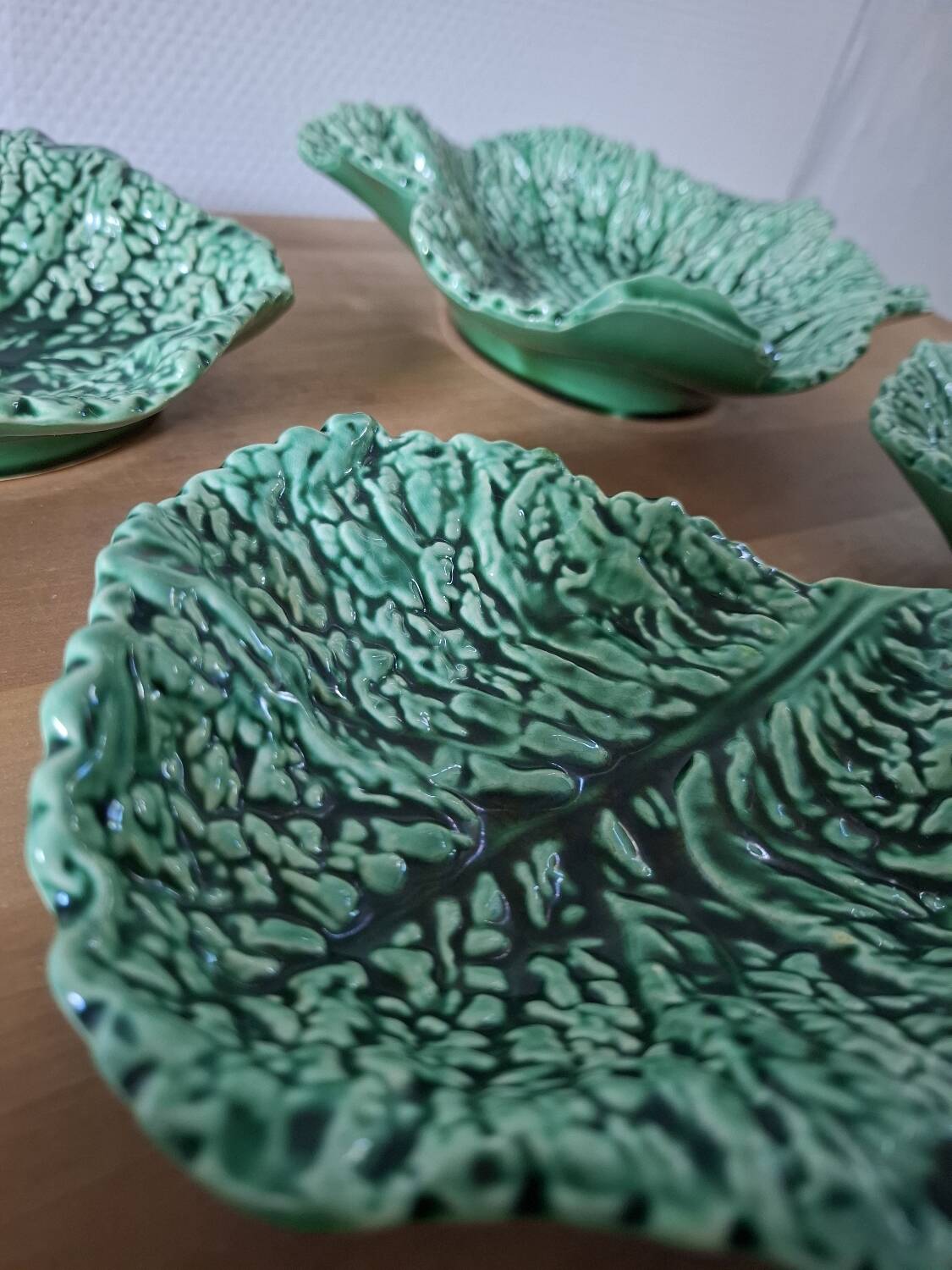 Vintage Sarreguemines slipware dishes