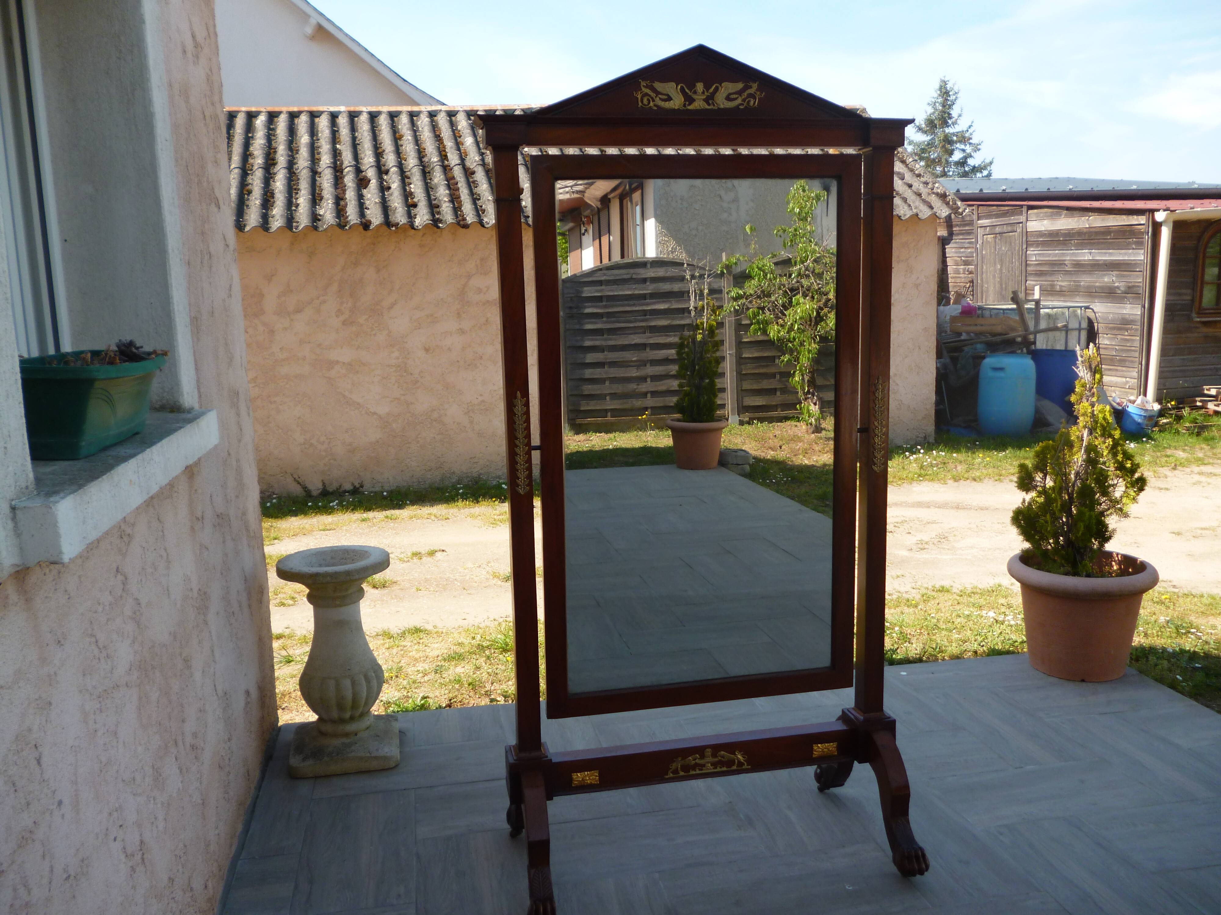 Miroir psyché empire  XIX