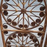 Rattan and bamboo peacock screen 1970