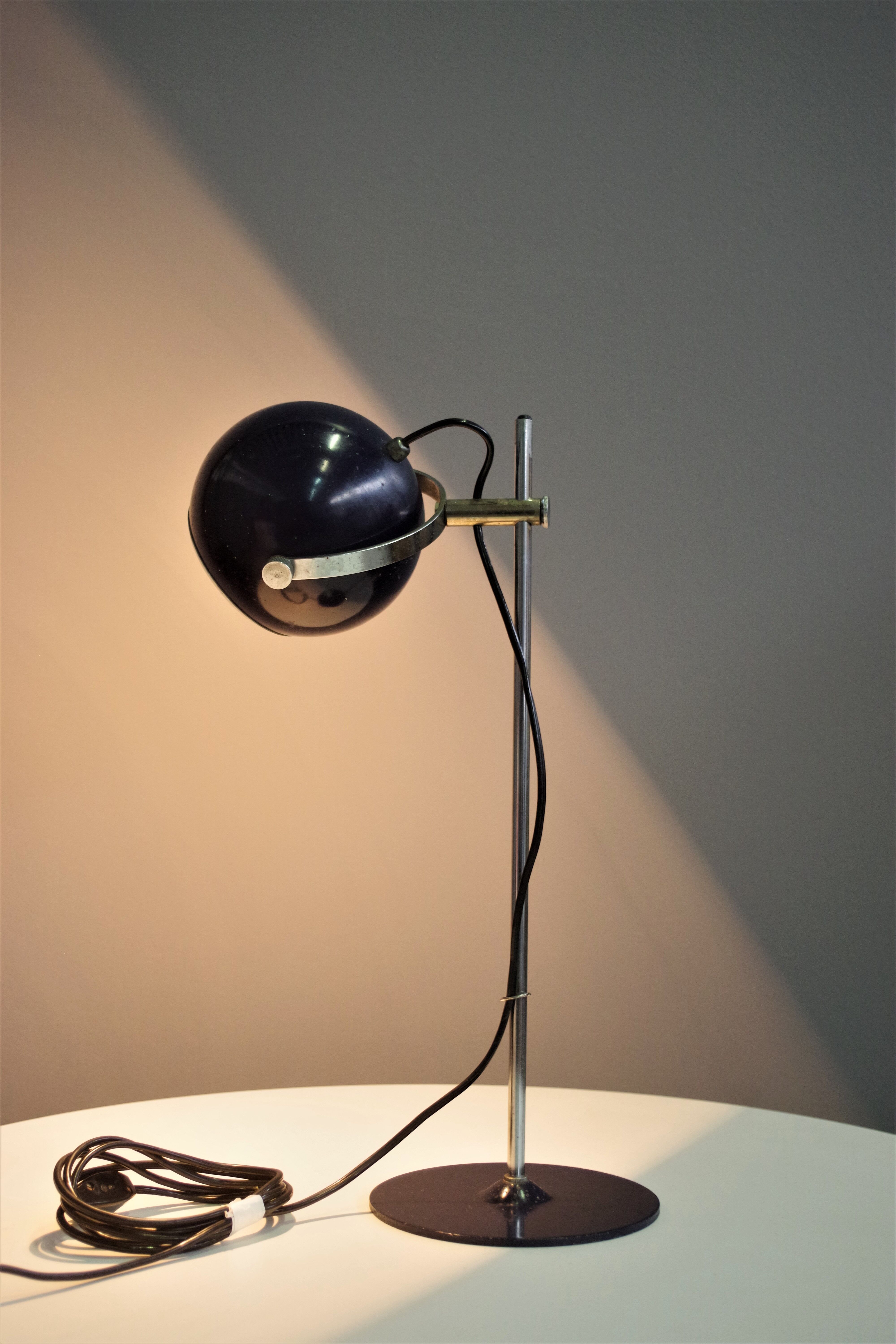 Table lamp "Eye ball" blue Space Age – Goffredo Reggiani, 70s