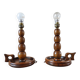 Pair of vintage brutalist lamps 1950/60