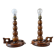 Pair of vintage brutalist lamps 1950/60