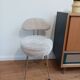 Vintage 1960s/70s Pelfran style chair – White faux fur & Metal