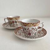 2 polychrome ironstone coffee cups Choisy le Roi
