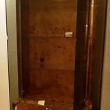 Buffet two showcases in elm magnifier and brass years 70