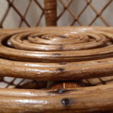 Vintage gold rattan armchair