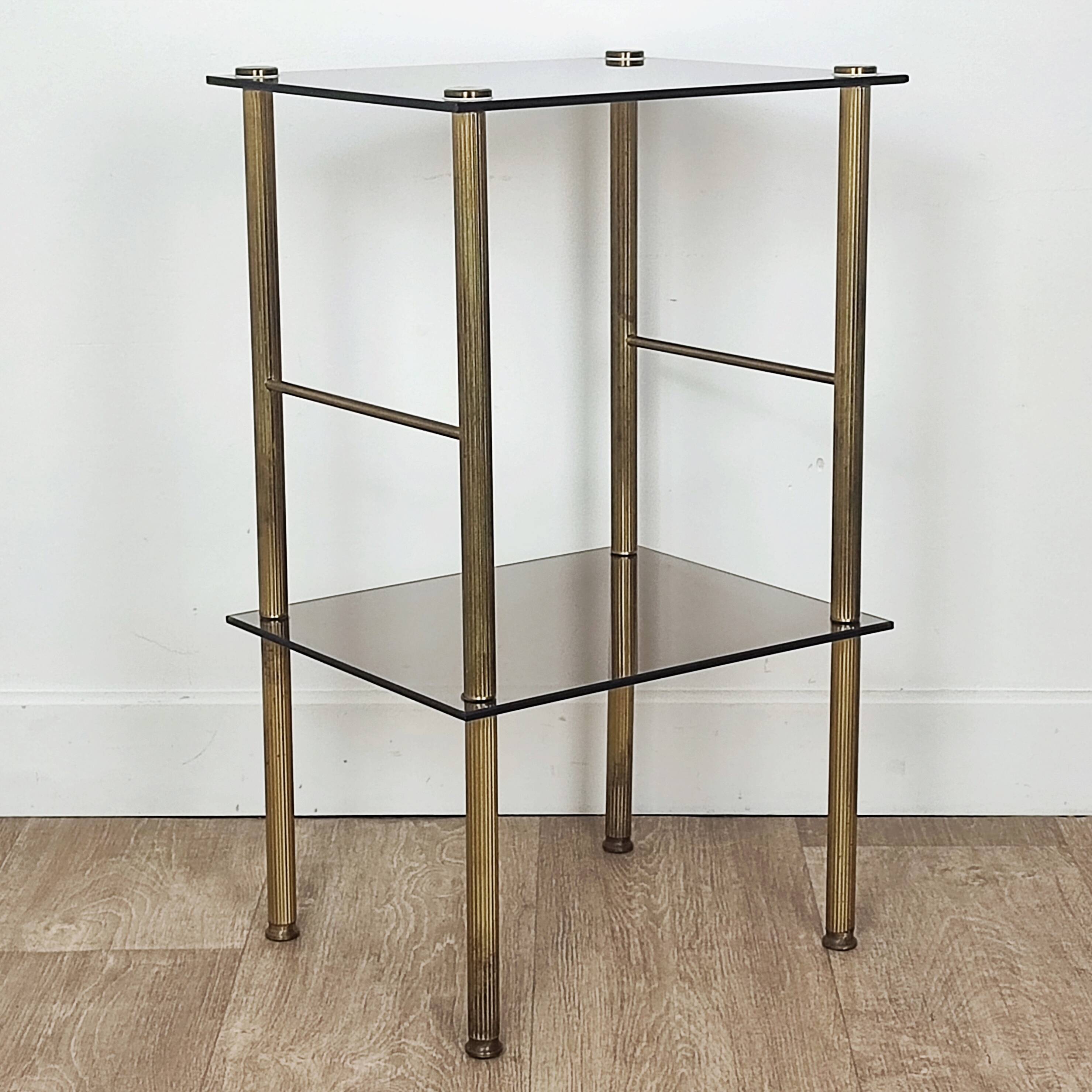 Brass side table/end table
