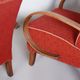 Pair of red Art Deco armchairs made in the 1930