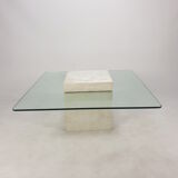 Italian Travertine Coffee Table, 1980s