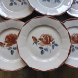 6 flat plates of Digoin Sarreguemines