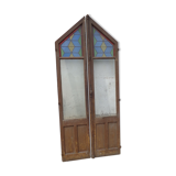 French window withstained glass