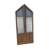 Porte-fenêtre à vitraux