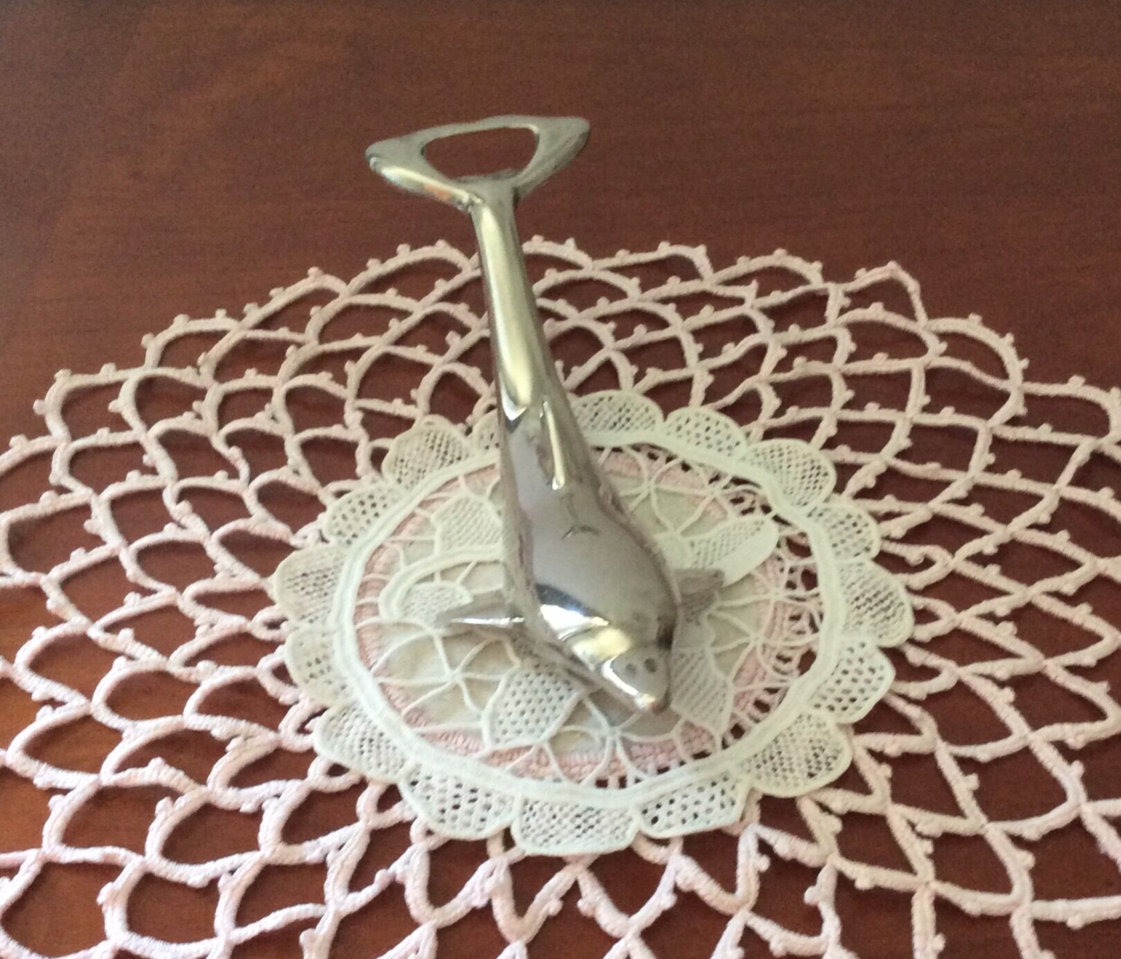 Bottle opener and bottle opener silver metal - vintage