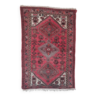 Superb Authentic Turkish Carpet – Hand-Knotted – 1960s – 142 x 93 cm