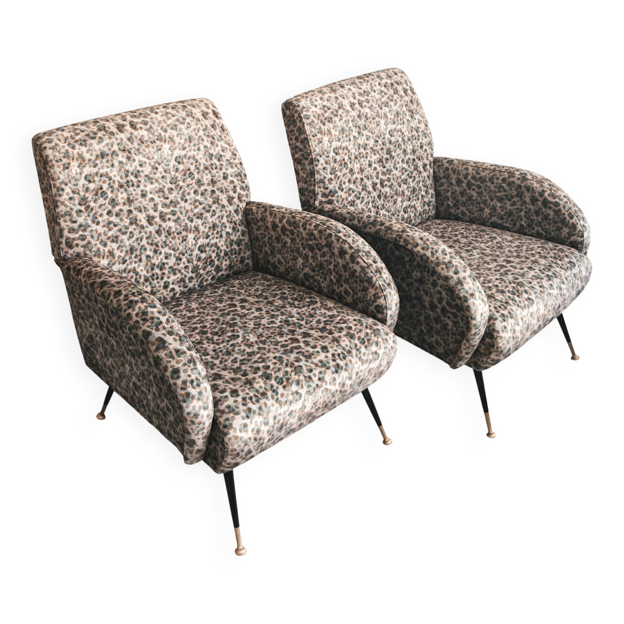 Pair of Mid Century Modern armchairs by Marco Zanuso from the 1950s.