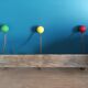Wood and metal coat rack
