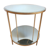 Old mirror pedestal table