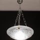 Art Deco Top Quality Pendant Light Floral decorations, Signed Degué