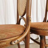 Set of 4 Vintage Bentwood Dining Chairs: Cane Back, Thonet Style