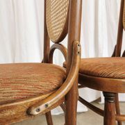Set of 4 Vintage Bentwood Dining Chairs: Cane Back, Thonet Style