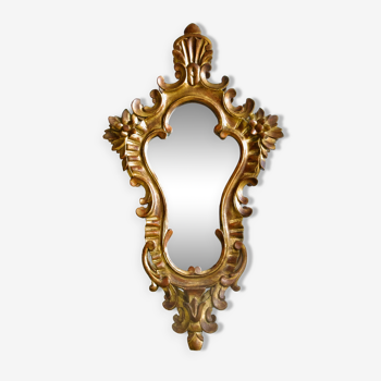 Old baroque rocaille gilded mirror