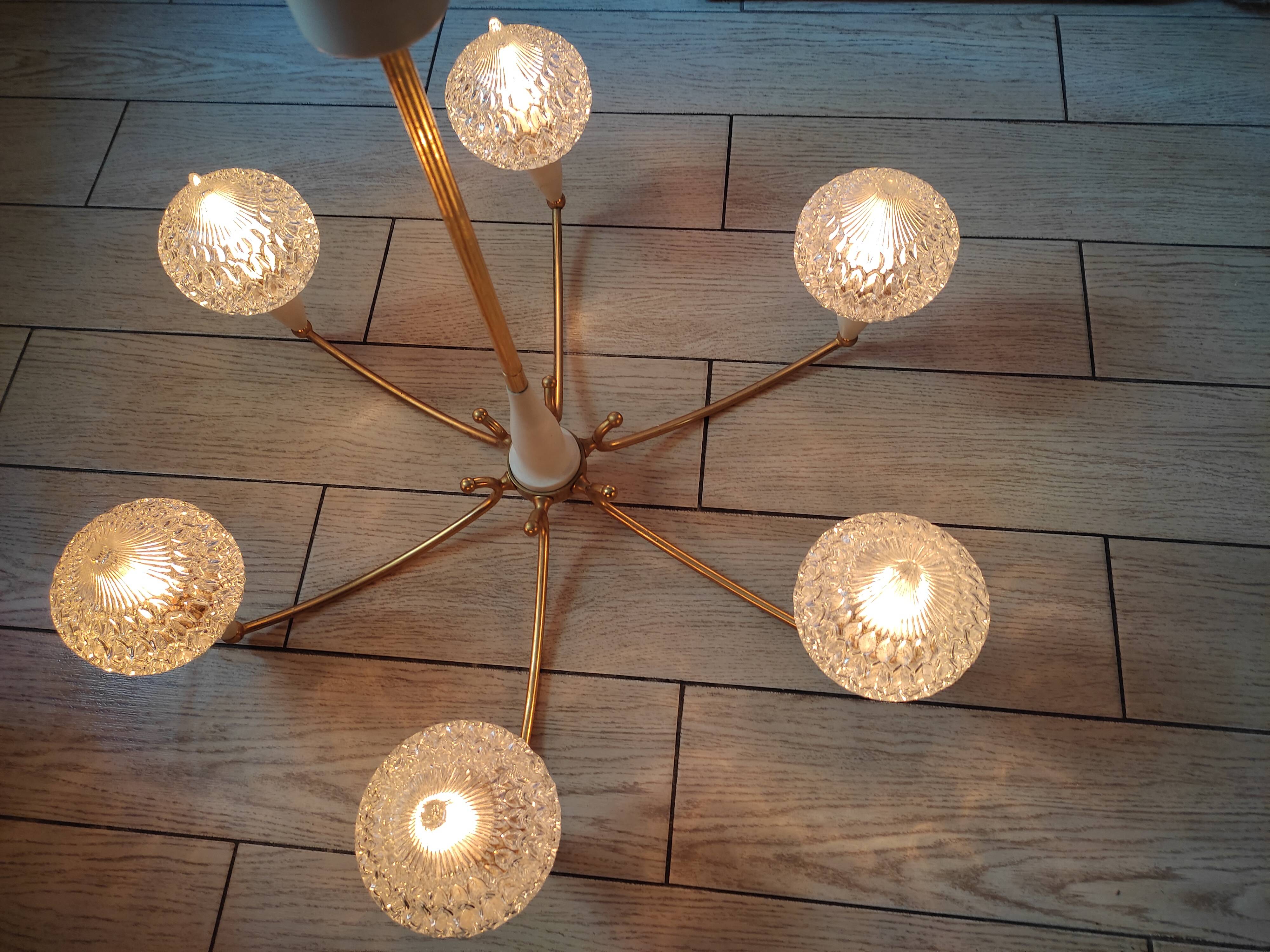 Star chandelier 50s Maison Arlus