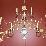 Large seven-light wall light, attributed to Maison Baguès