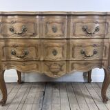 Louis XV style chest of drawers in carved wood