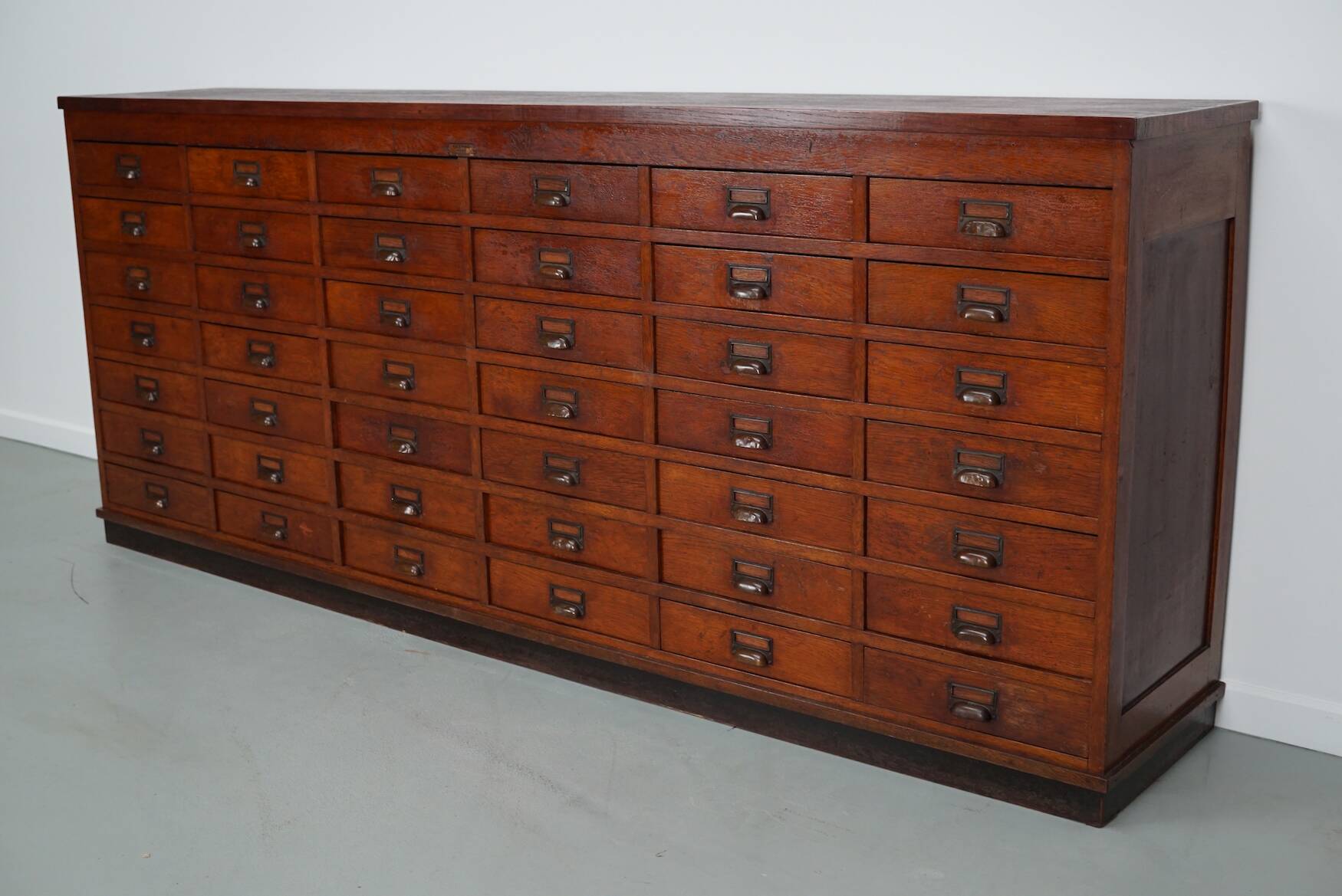 Large Dutch oak apothecary / filing cabinet or sideboard, 1930s