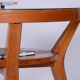 Table basse du milieu du siècle en chêne et verre, tchèque, années 1950.