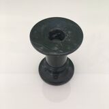 Small black marble candle holder