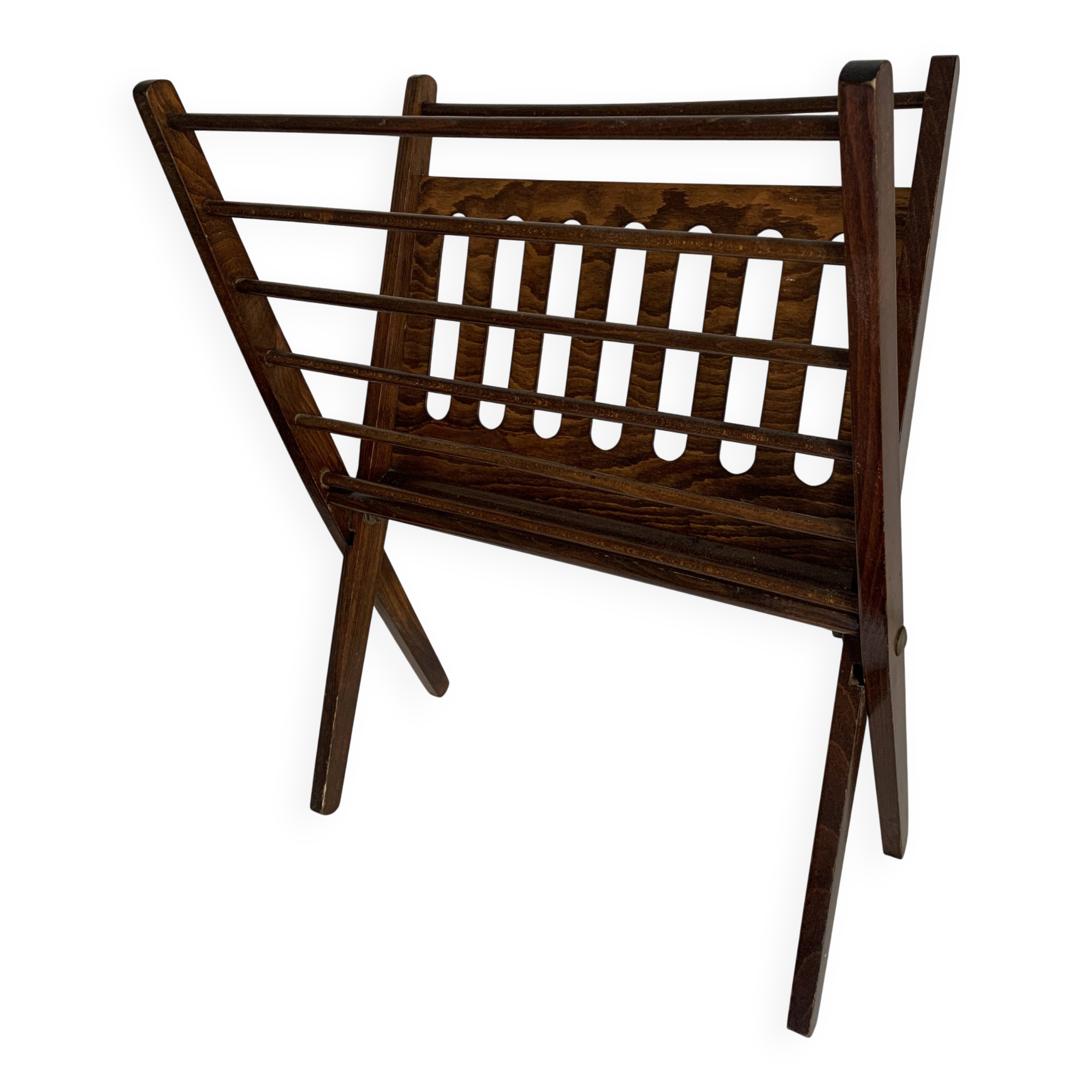 Vintage magazine rack 1960 Cees Braakman scandinavia vinyl - 56 x 45 cm