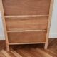 Renovated green cedar wood bookshelf
