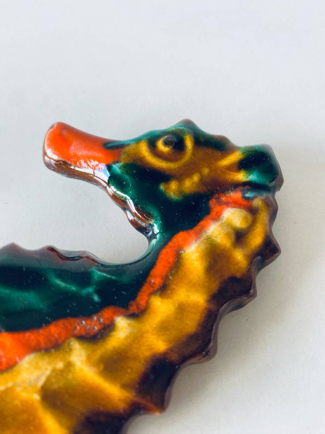 Ceramic wall seahorse